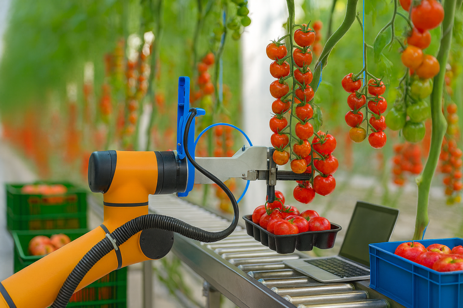 Apple orchard and packing